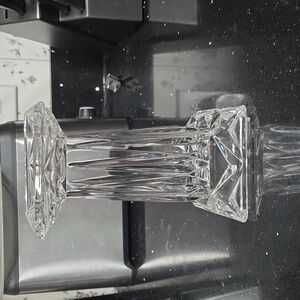Retired. PartyLite Quad Prism Crystal Reversible Candle Holder